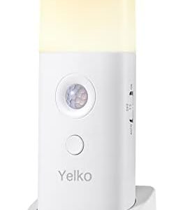 YELKO Bewegungsmelder Nachtlicht – Wiederaufladbare LED-Lichter für Kinderzimmer, kabellos & dimmbar, warmweiß, ideal fü