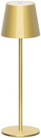 Klighten 2er Set LED Dimmbare Akku Tischlampe Blau – Kabellos, Warmlicht 3000K für Innen & Außen, USB-C, Aluminium, IP54