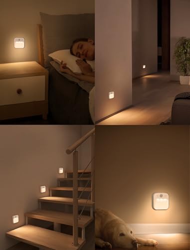 Wiederaufladbares Nachtlicht mit Bewegungsmelder – Sanfte LED Treppenbeleuchtung für Flur, Kinderzimmer und Schlafzimmer
