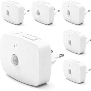 Nachtlicht Steckdose LED mit Bewegungsmelder & Dämmerungssensor, dimmbar für Kinderzimmer, Schlafzimmer, Treppe, Flur -