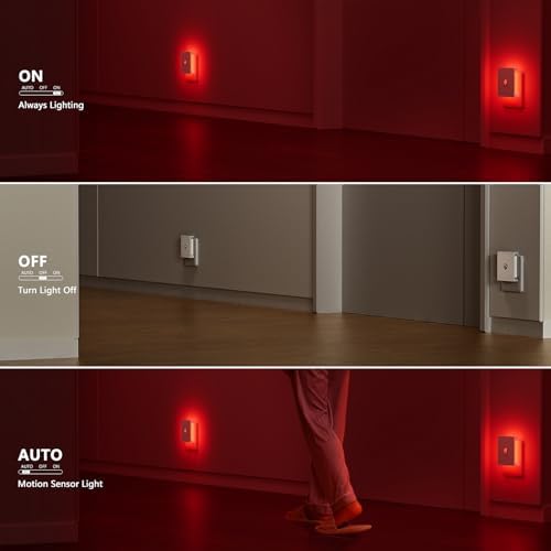 Nachtlicht Steckdose mit Bewegungsmelder – 2er Set, dimmbare LED für Kinderzimmer, Schlafzimmer und Flur – Schwarz