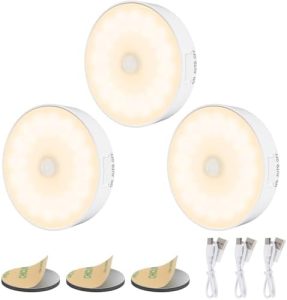 14 LEDs Nachtlicht von – Helle LED Schrankbeleuchtung mit Bewegungsmelder, USB-Akku, ideal für Flure, Schränke und Toil