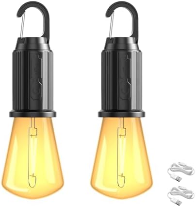 LED Campinglampe von , Wiederaufladbare Zeltlampe mit 3 Helligkeitsmodi, IP65 wasserdicht für Outdoor-Abenteuer und Notf