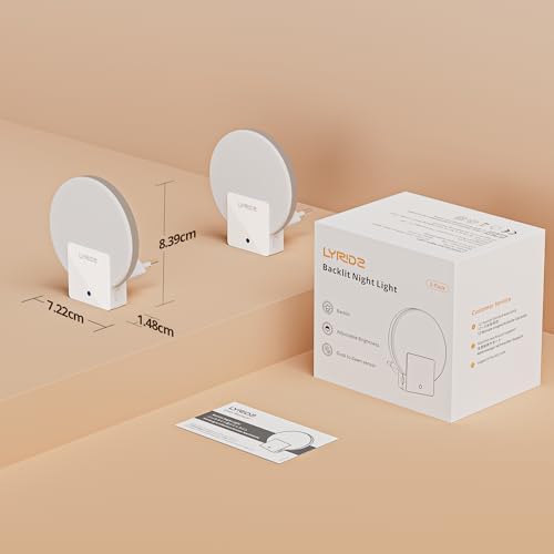 Lyridz Nachtlicht Steckdose mit Dämmerungssensor - Dimmbares LED Licht für Flur, Treppe, Schlafzimmer, Kinderzimmer - 2
