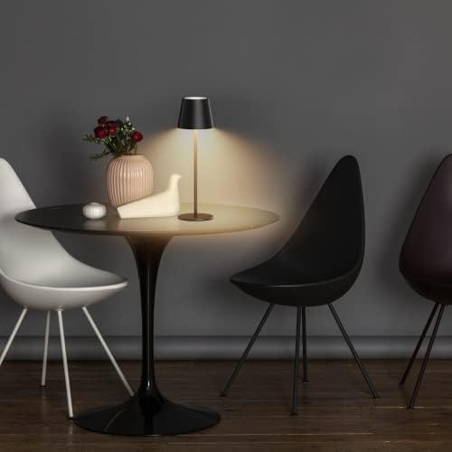 Klighten 2er Set LED Dimmbare Akku Tischlampe Blau – Kabellos, Warmlicht 3000K für Innen & Außen, USB-C, Aluminium, IP54