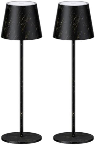 Klighten 2er Set LED Dimmbare Akku Tischlampe Blau – Kabellos, Warmlicht 3000K für Innen & Außen, USB-C, Aluminium, IP54