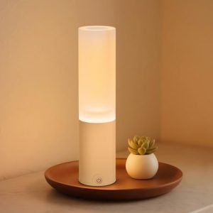 EppieBasic Kabellose LED Tischlampe: Modern dimmbare Touch-Lampe mit 5400mAh Akku für gemütliche Wohnzimmer-Ecken - Idea