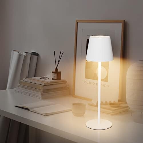 Klighten 2er Set LED Dimmbare Akku Tischlampe Blau – Kabellos, Warmlicht 3000K für Innen & Außen, USB-C, Aluminium, IP54