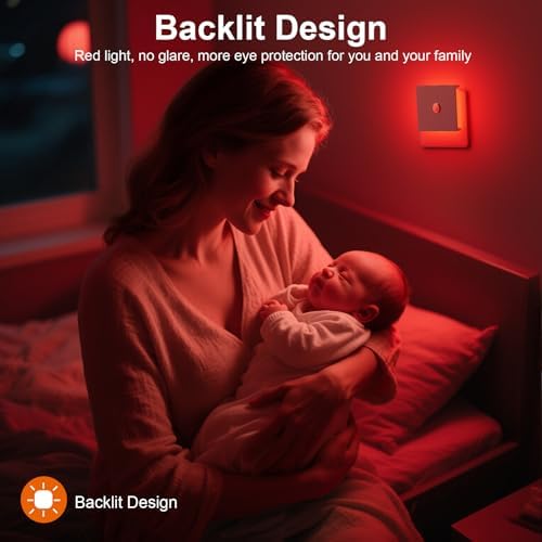 Nachtlicht Steckdose mit Bewegungsmelder – 2er Set, dimmbare LED für Kinderzimmer, Schlafzimmer und Flur – Schwarz