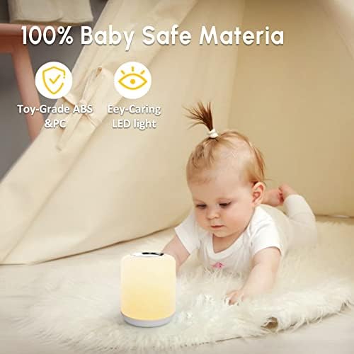 SOLIDEE Touch Dimmbar Nachttischlampe, LED Nachtlicht für Babys mit 256 RGB, ideal für Schlafzimmer und Wohnzimmer