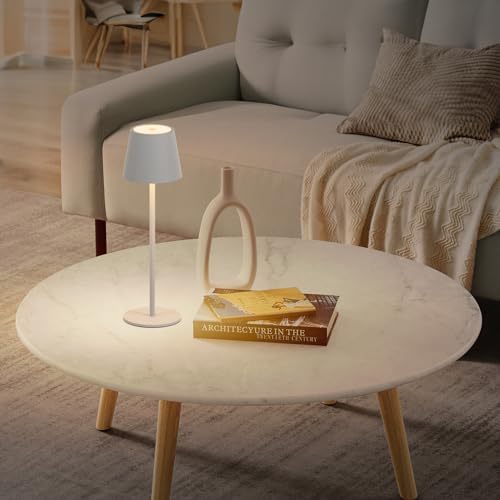 Klighten 2er Set LED Dimmbare Akku Tischlampe Blau – Kabellos, Warmlicht 3000K für Innen & Außen, USB-C, Aluminium, IP54