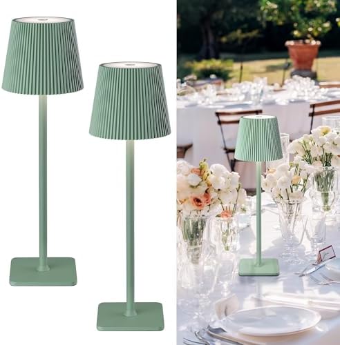 Kabellose LED Tischlampe von – Dimmbare Nachttischlampe mit Magnetköpfen, 3000K Weiß & RGB, IP54 Wasserdicht für Schlaf