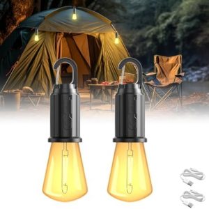 LED Campinglampe von , Wiederaufladbare Zeltlampe mit 3 Helligkeitsmodi, IP65 wasserdicht für Outdoor-Abenteuer und Notf