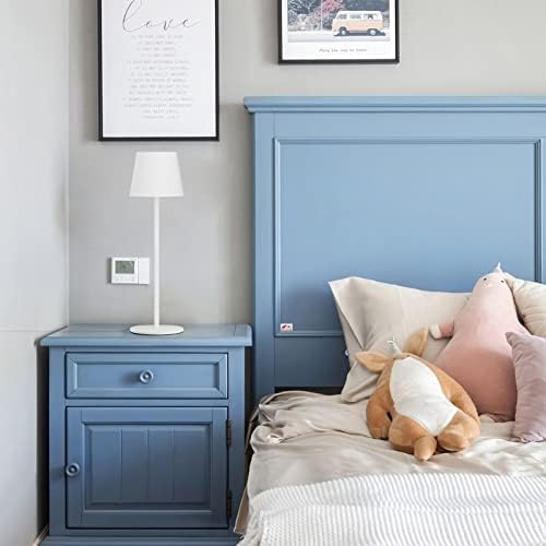 Klighten 2er Set LED Dimmbare Akku Tischlampe Blau – Kabellos, Warmlicht 3000K für Innen & Außen, USB-C, Aluminium, IP54