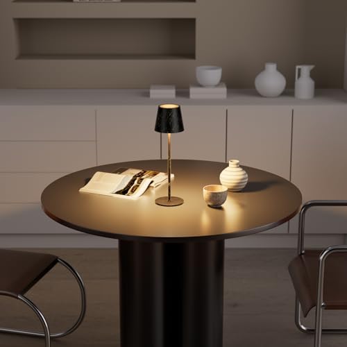 Klighten 2er Set LED Dimmbare Akku Tischlampe Blau – Kabellos, Warmlicht 3000K für Innen & Außen, USB-C, Aluminium, IP54