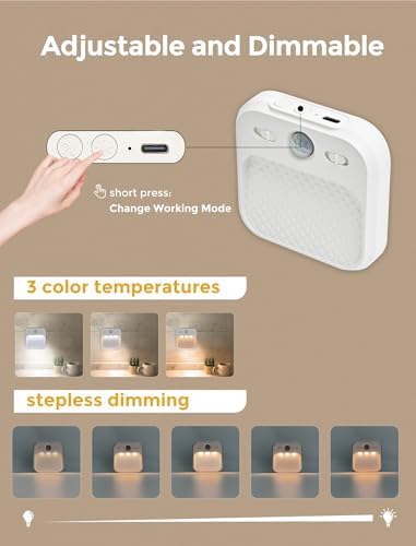 Wiederaufladbares Nachtlicht mit Bewegungsmelder – Sanfte LED Treppenbeleuchtung für Flur, Kinderzimmer und Schlafzimmer