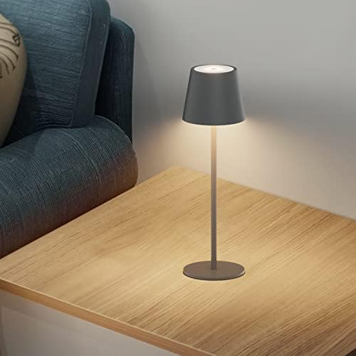 Klighten 2er Set LED Dimmbare Akku Tischlampe Blau – Kabellos, Warmlicht 3000K für Innen & Außen, USB-C, Aluminium, IP54