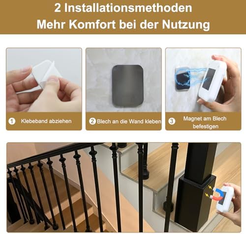 LED Nachtlicht mit Bewegungsmelder 2 Stück | Aufladbar, Warmweiß für Kinderzimmer & Flur