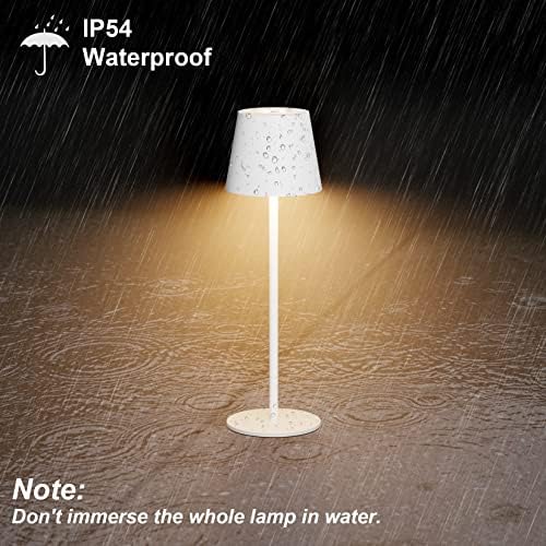 Klighten 2er Set LED Dimmbare Akku Tischlampe Blau – Kabellos, Warmlicht 3000K für Innen & Außen, USB-C, Aluminium, IP54