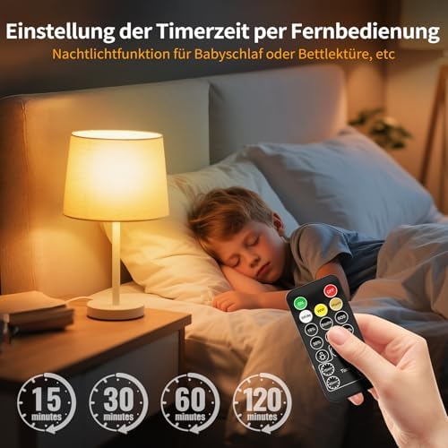Suright LED Glühbirne E27 2 Stück wiederaufladbar, dimmbar in 3 Farben, mit Fernbedienung für flexible Dekoration