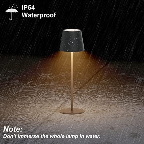 Klighten 2er Set LED Dimmbare Akku Tischlampe Blau – Kabellos, Warmlicht 3000K für Innen & Außen, USB-C, Aluminium, IP54