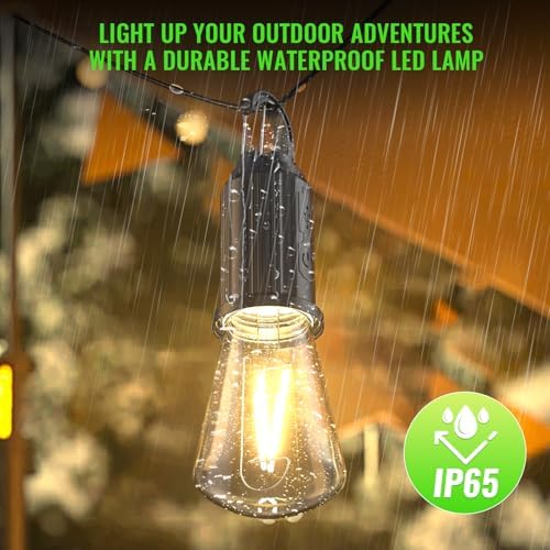 LED Campinglampe von , Wiederaufladbare Zeltlampe mit 3 Helligkeitsmodi, IP65 wasserdicht für Outdoor-Abenteuer und Notf