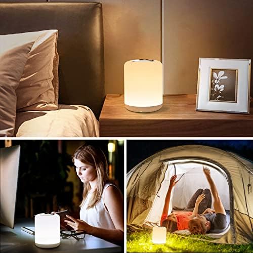 SOLIDEE Touch Dimmbar Nachttischlampe, LED Nachtlicht für Babys mit 256 RGB, ideal für Schlafzimmer und Wohnzimmer