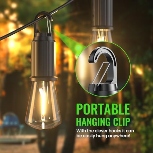 LED Campinglampe von , Wiederaufladbare Zeltlampe mit 3 Helligkeitsmodi, IP65 wasserdicht für Outdoor-Abenteuer und Notf
